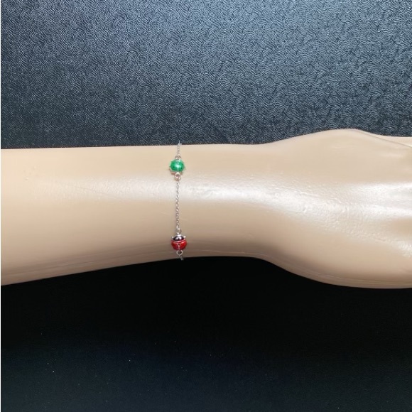 Sterling Silver multicolor ladybug children’s Necklace and Bracelet - Picture 9 of 9